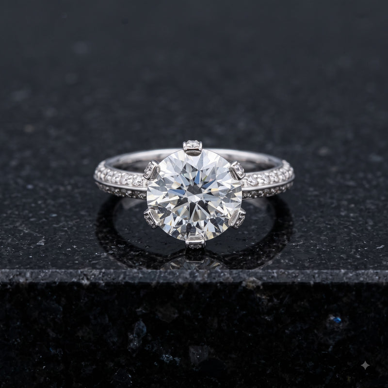 Serenya Crown Solitaire Lab Grown Diamond Ring