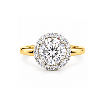 Dawnlight Halo Solitaire Lab Grown Diamond Ring