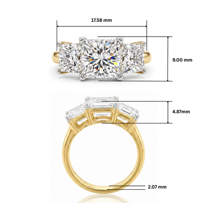 Trinity Solitaire Lab Grown Diamond Ring