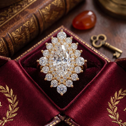 Royal Sunburst Solitaire Lab Grown Diamond Ring