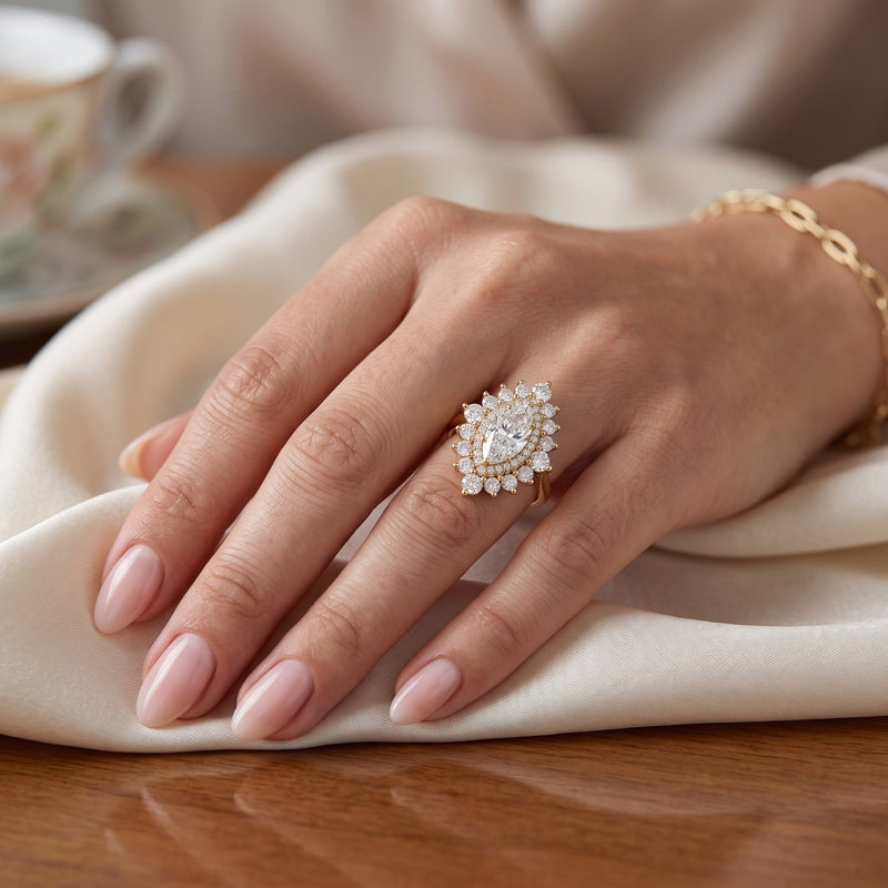 Royal Sunburst Solitaire Lab Grown Diamond Ring