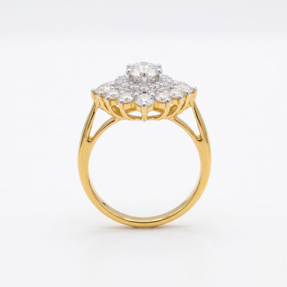 Royal Sunburst Solitaire Lab Grown Diamond Ring