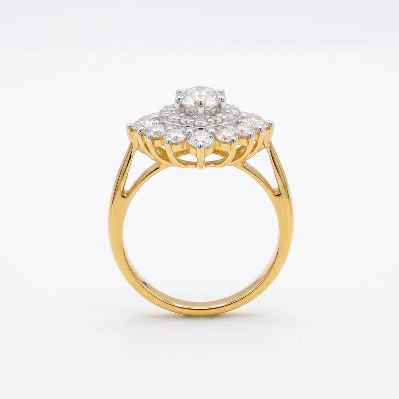 Royal Sunburst Solitaire Lab Grown Diamond Ring