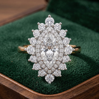 Royal Sunburst Solitaire Lab Grown Diamond Ring