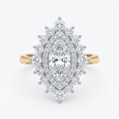 Royal Sunburst Solitaire Lab Grown Diamond Ring