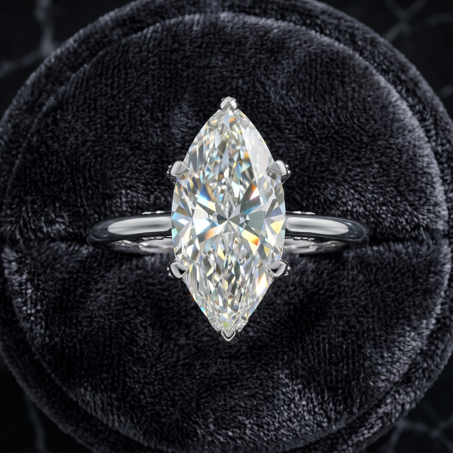 Ethereal Marquise Solitaire Lab Grown Diamond Ring