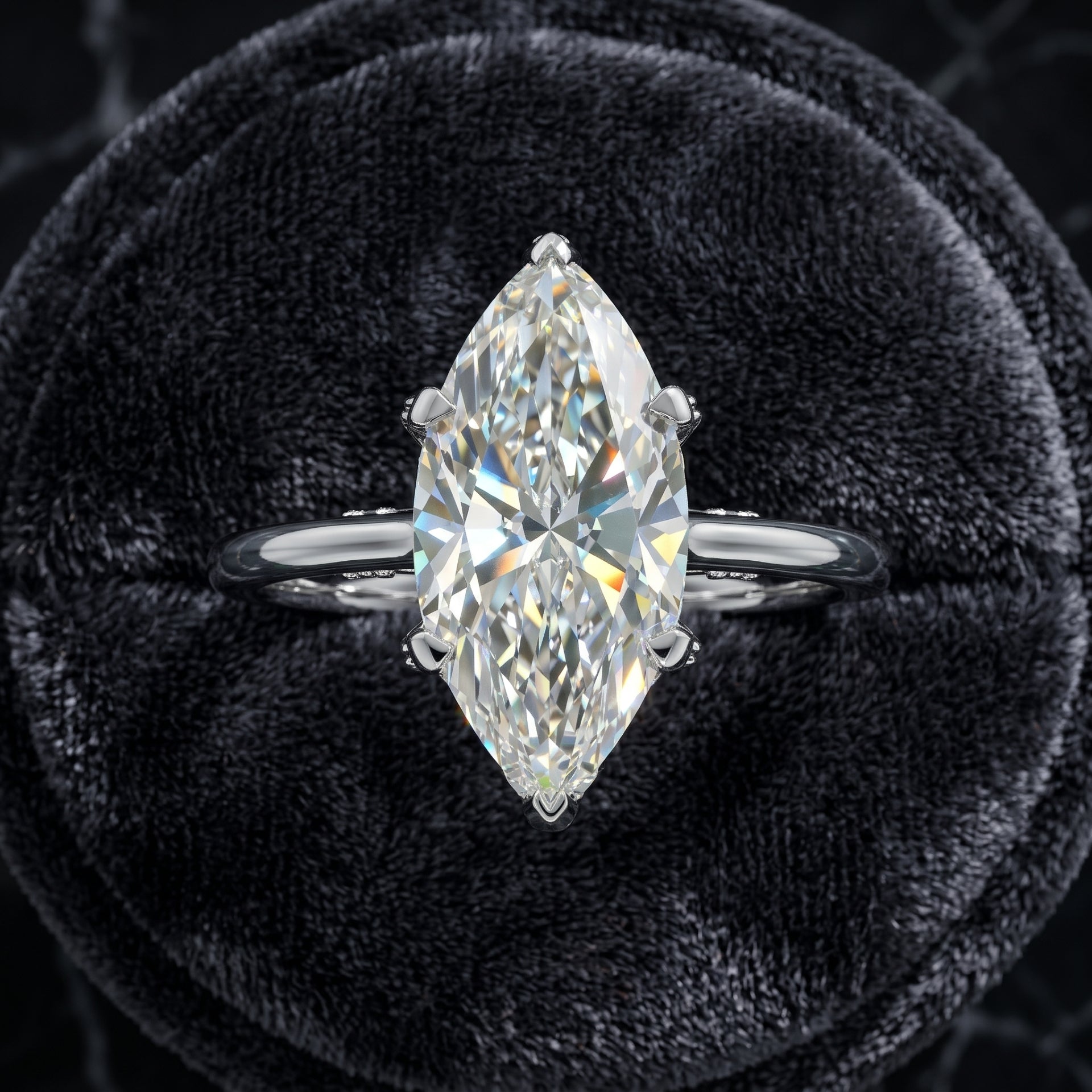 Ethereal Marquise Solitaire Lab Grown Diamond Ring