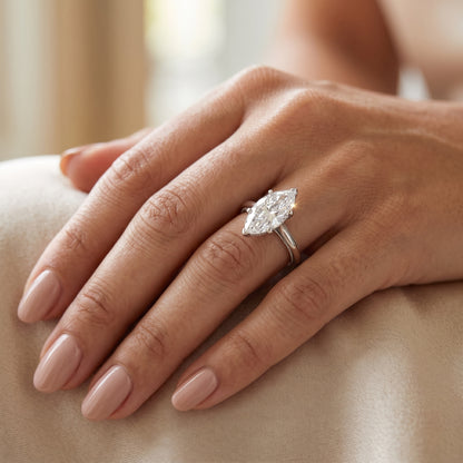 Ethereal Marquise Solitaire Lab Grown Diamond Ring