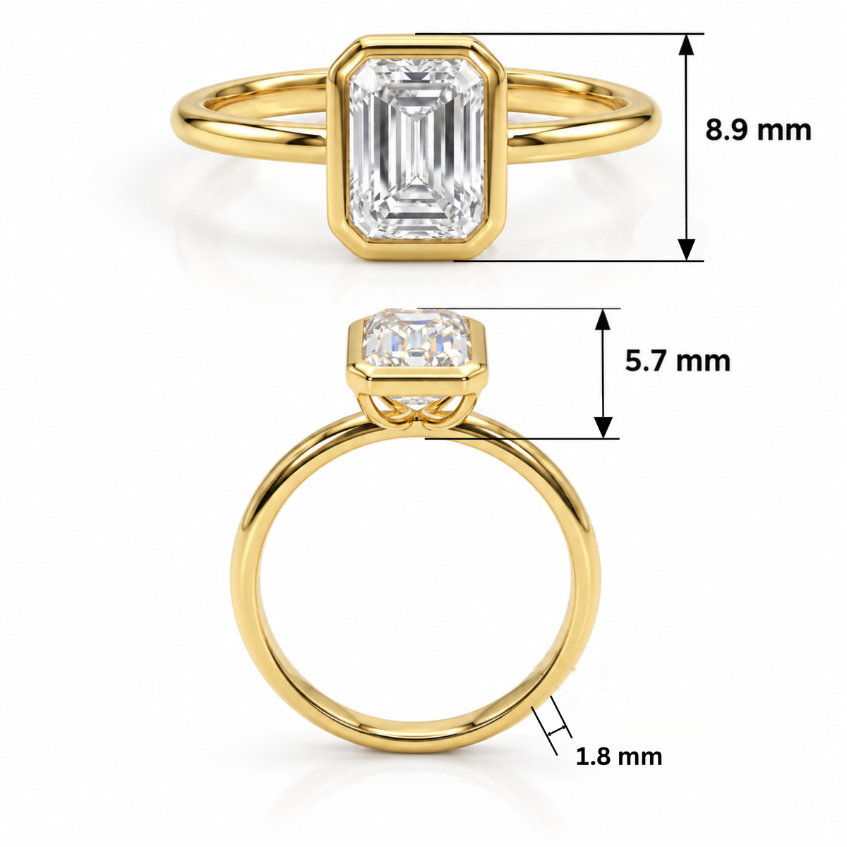Sunlit Spark Solitaire Lab Grown Diamond Ring