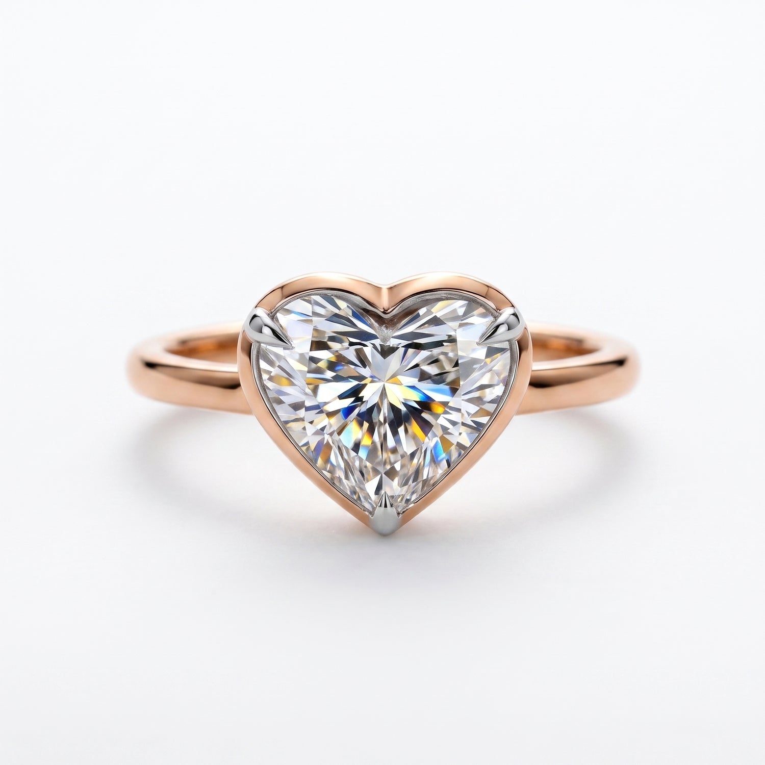 Heartfelt Halo Solitaire Lab Grown Diamond Ring