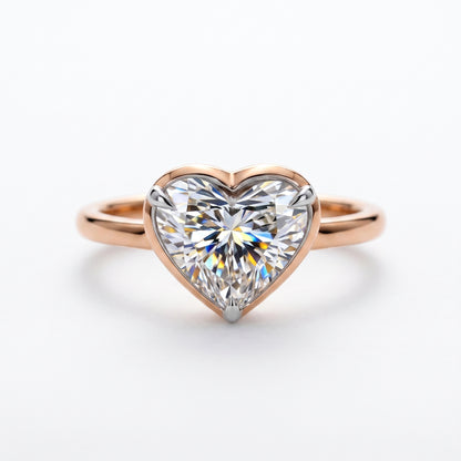Heartfelt Halo Solitaire Lab Grown Diamond Ring