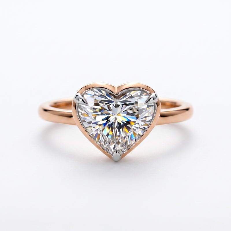 Heartfelt Halo Solitaire Lab Grown Diamond Ring