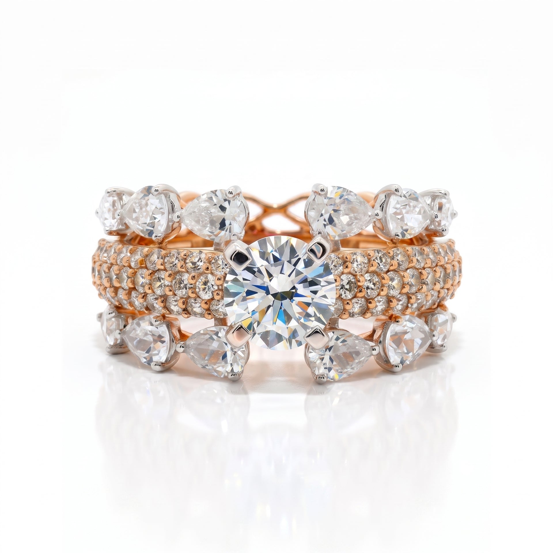 Unity Fortress Solitaire Lab Grown Diamond Ring