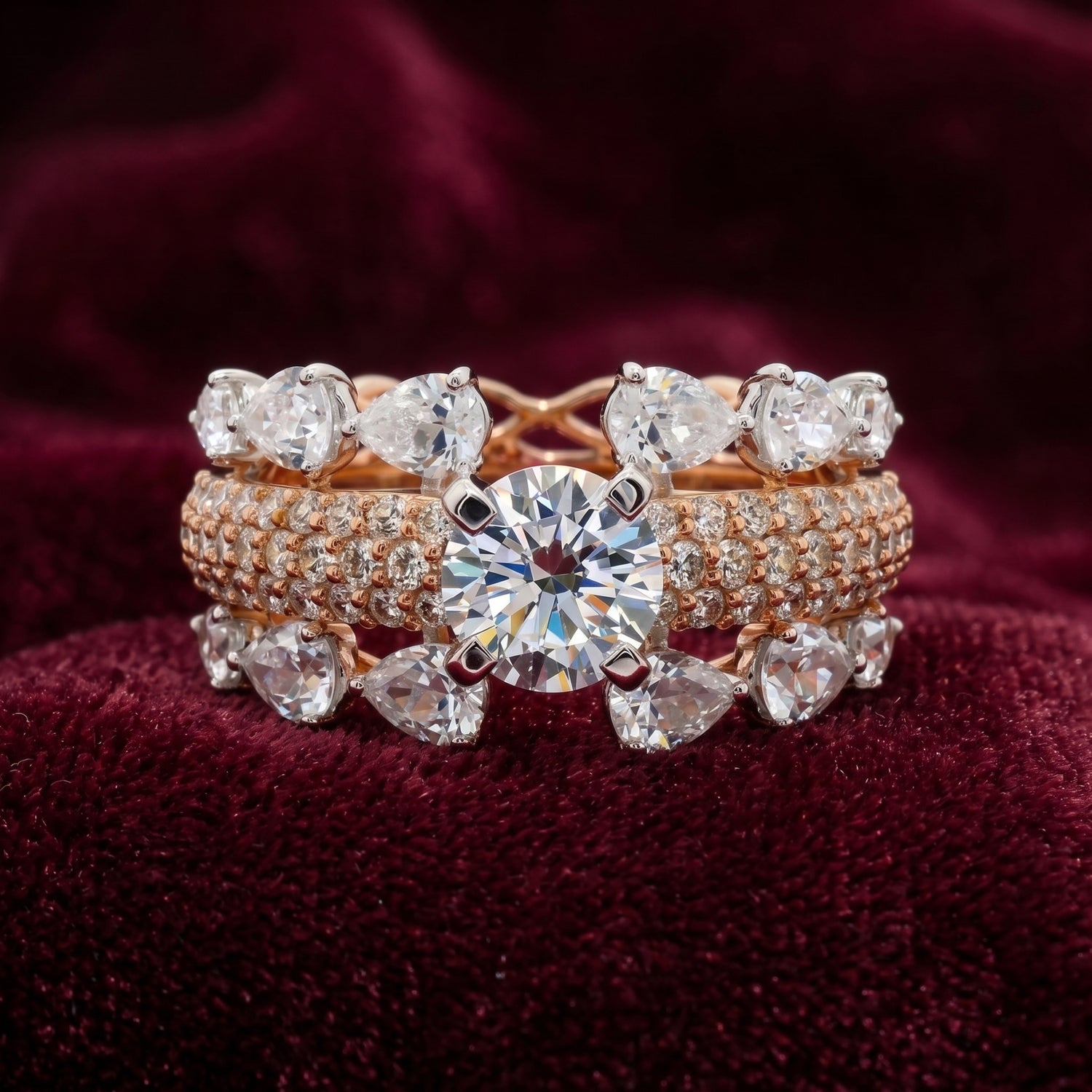 Unity Fortress Solitaire Lab Grown Diamond Ring