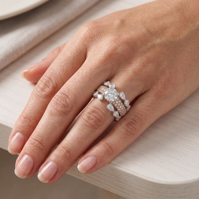 Unity Fortress Solitaire Lab Grown Diamond Ring