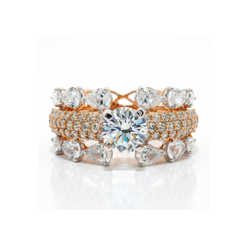 Unity Fortress Solitaire Lab Grown Diamond Ring