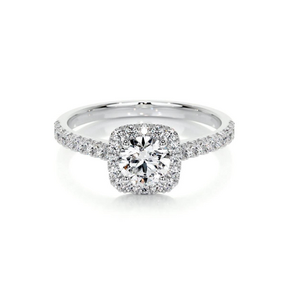 Infinity Charm Solitaire Lab Grown Diamond Ring