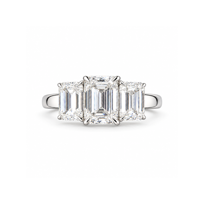 Triple Grace Solitaire Lab Grown Diamond Ring