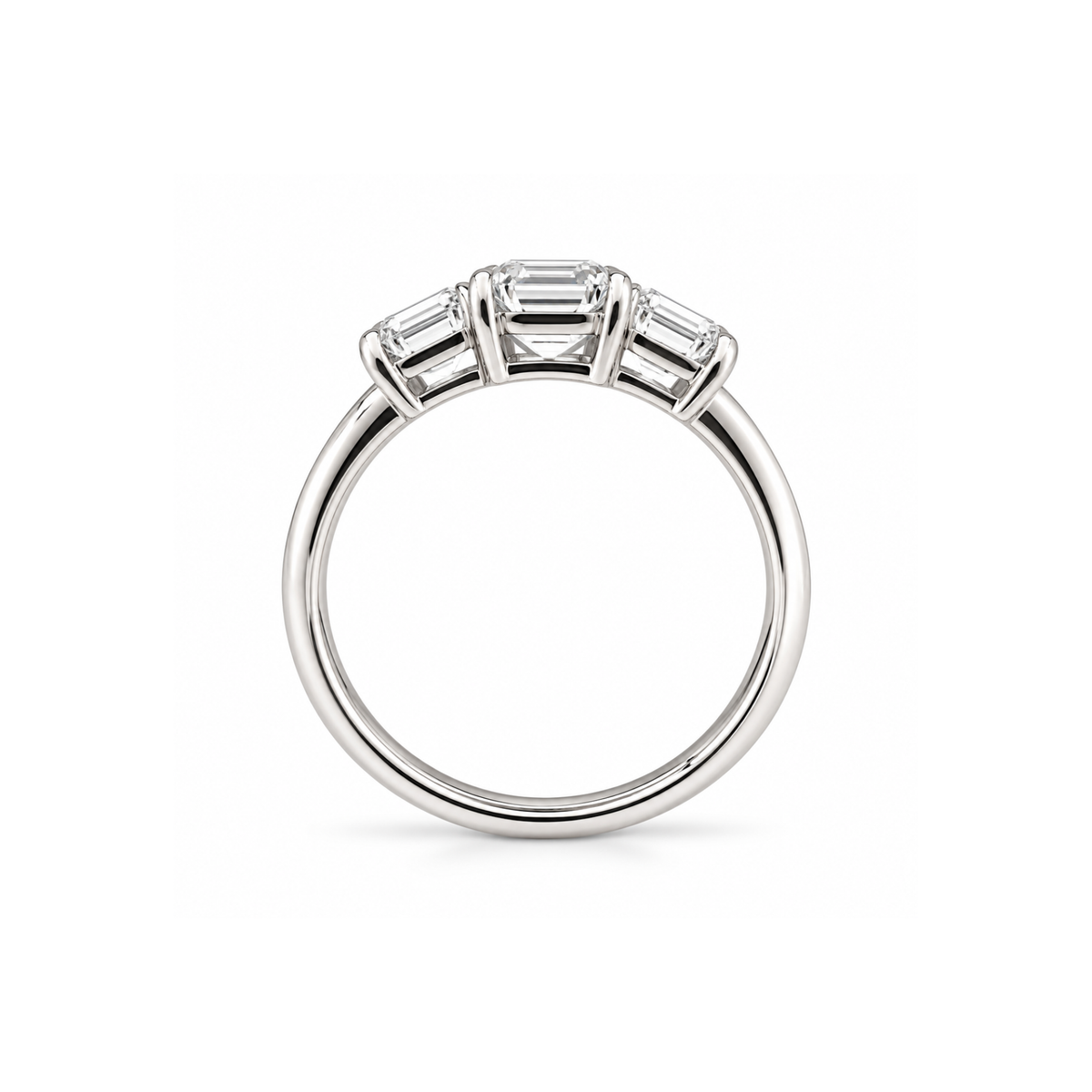 Triple Grace Solitaire Lab Grown Diamond Ring