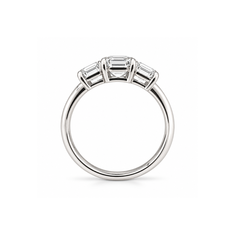Triple Grace Solitaire Lab Grown Diamond Ring