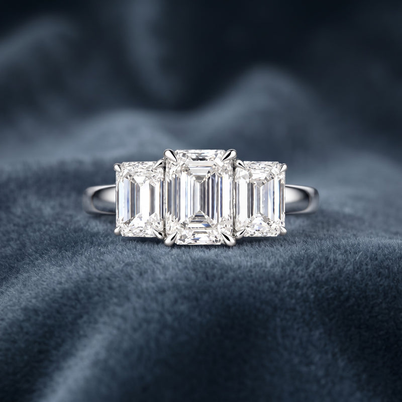 Triple Grace Solitaire Lab Grown Diamond Ring