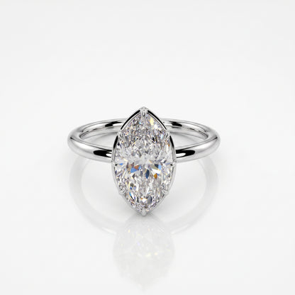 Slender Gleam Solitaire Lab Grown Diamond Ring