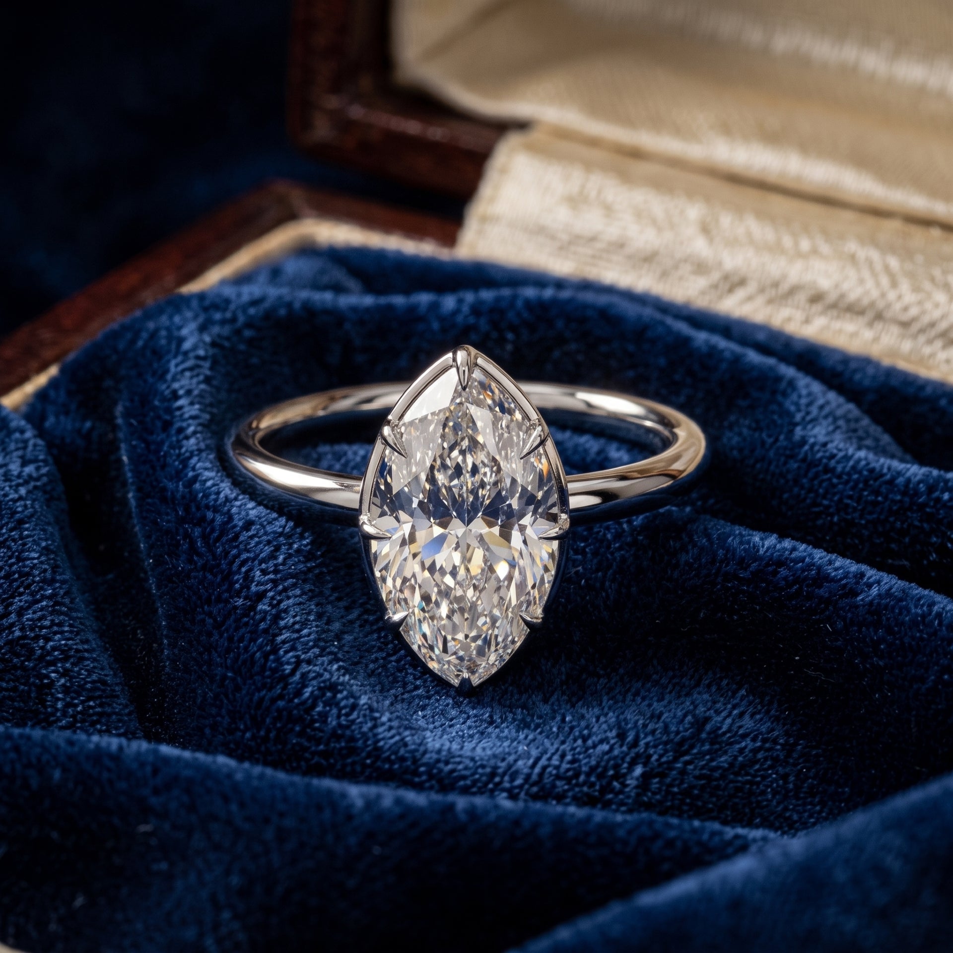 Slender Gleam Solitaire Lab Grown Diamond Ring