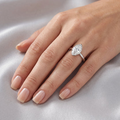Slender Gleam Solitaire Lab Grown Diamond Ring