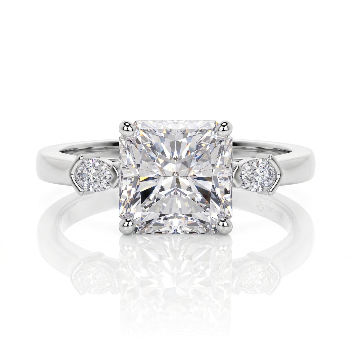 Opulence Square Solitaire Lab Grown Diamond Ring