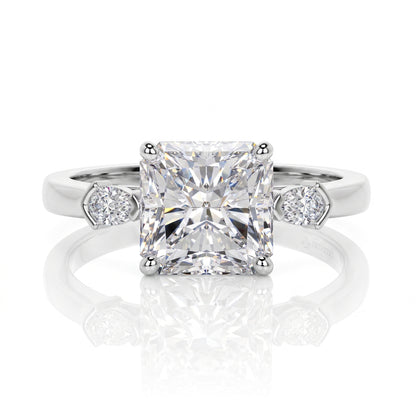 Opulence Square Solitaire Lab Grown Diamond Ring
