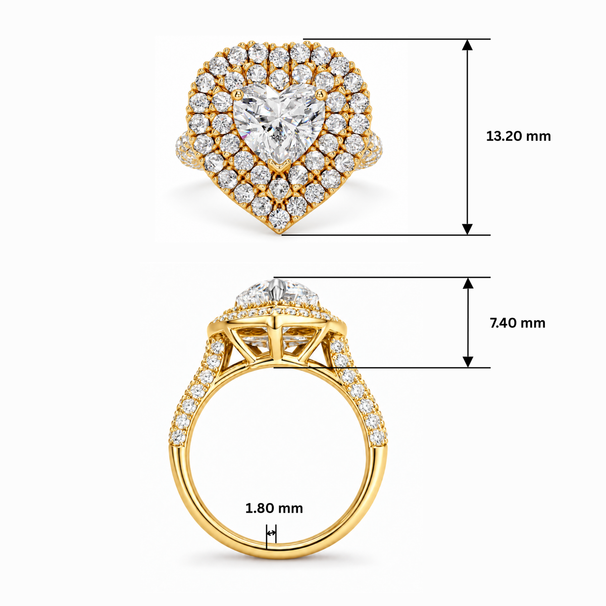 True Heart Solitaire Lab Grown Diamond Ring