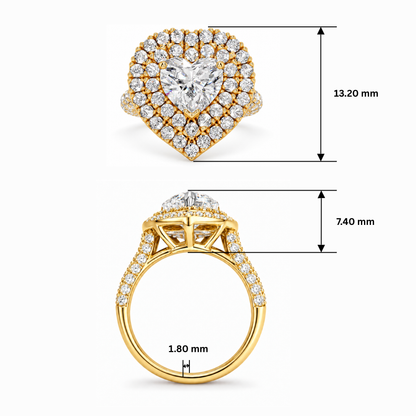 True Heart Solitaire Lab Grown Diamond Ring