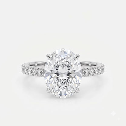 Royal Oval Solitaire Lab Grown Diamond Ring