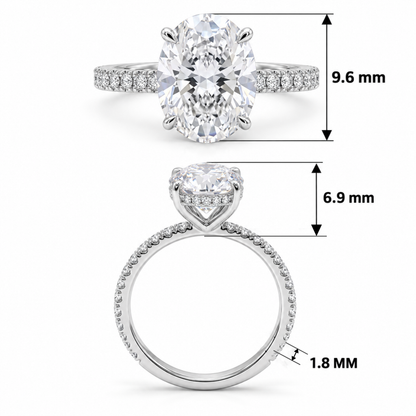 Royal Oval Solitaire Lab Grown Diamond Ring