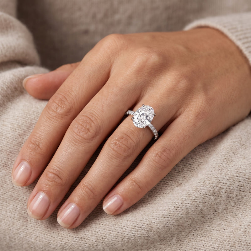 Royal Oval Solitaire Lab Grown Diamond Ring