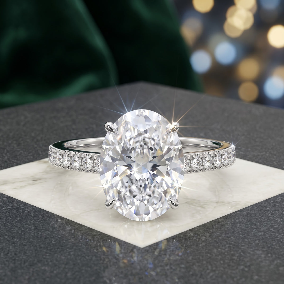 Royal Oval Solitaire Lab Grown Diamond Ring