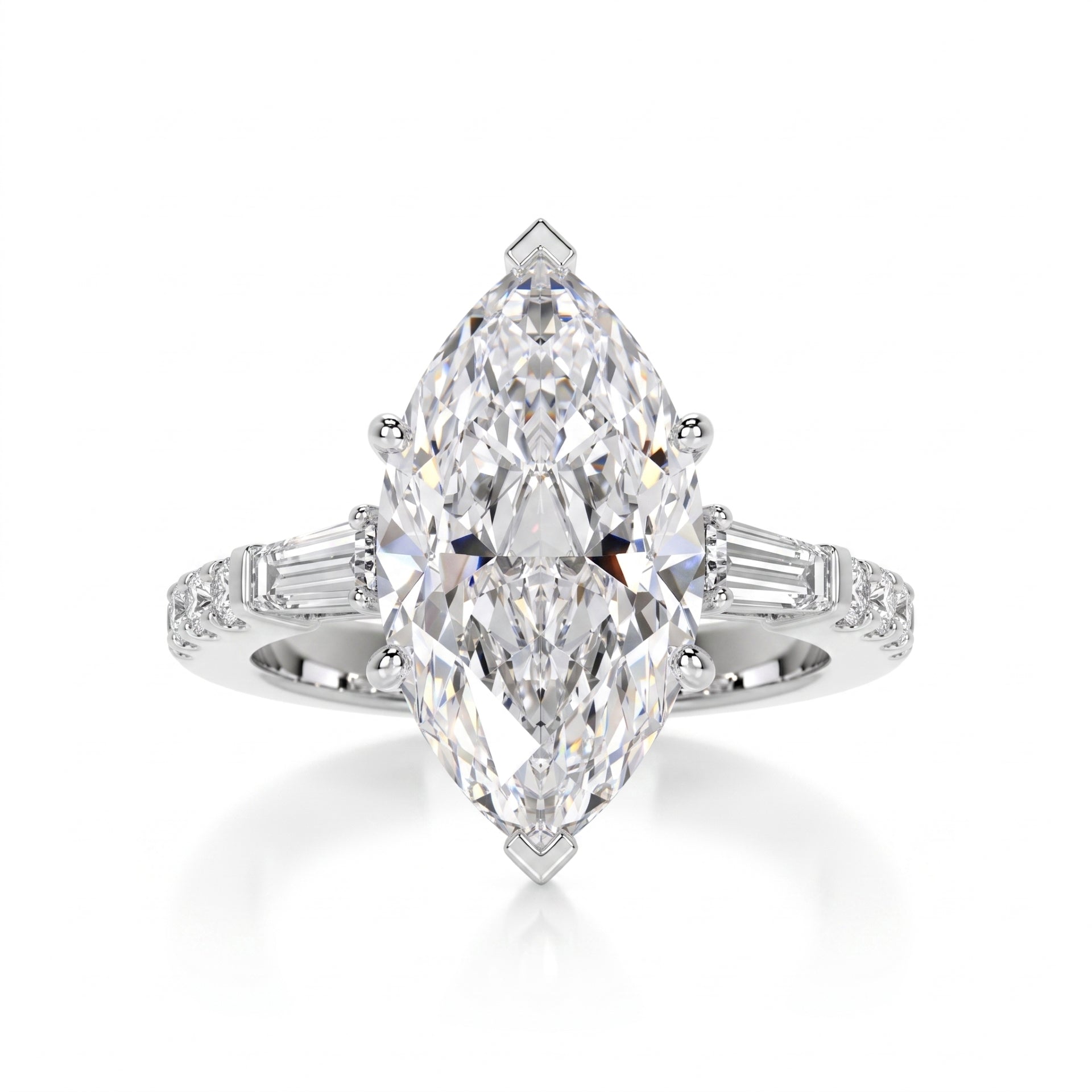 Majestic Arrow Solitaire Lab Grown Diamond Ring