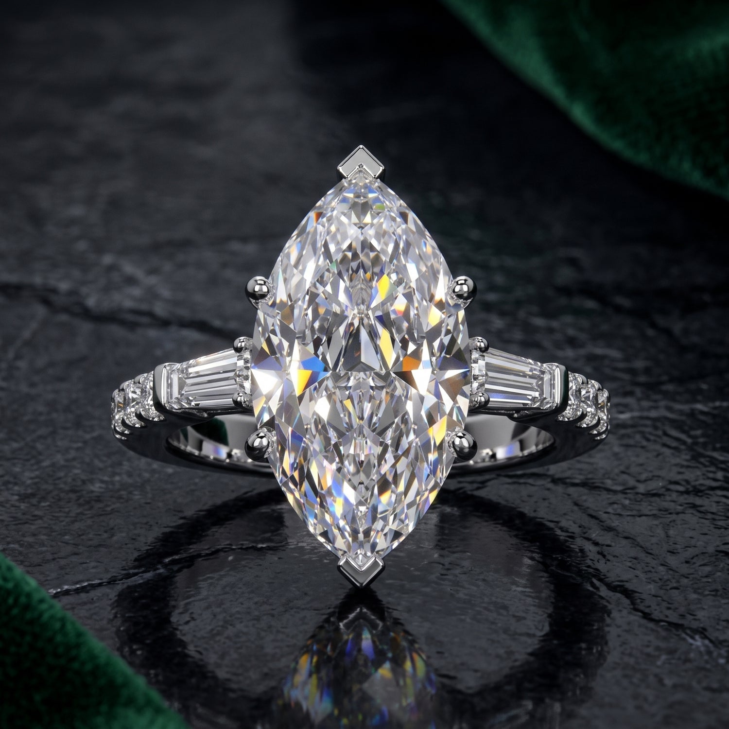 Majestic Arrow Solitaire Lab Grown Diamond Ring