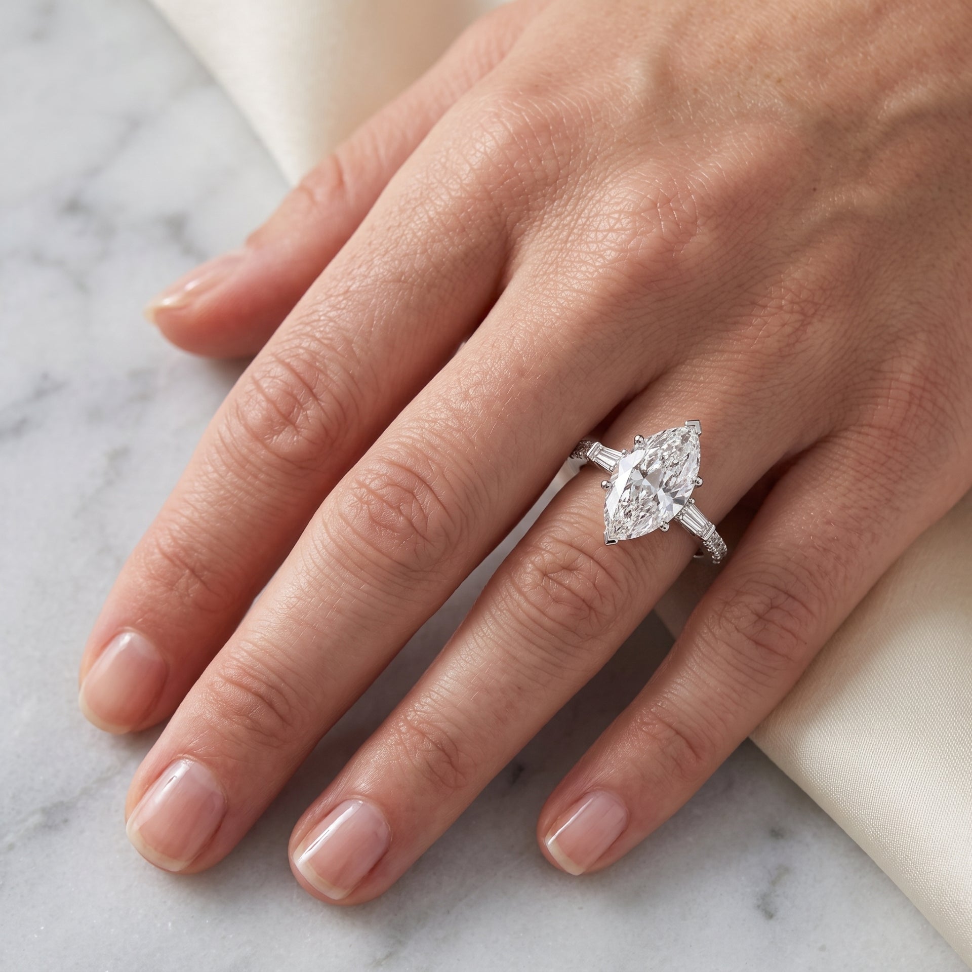 Majestic Arrow Solitaire Lab Grown Diamond Ring