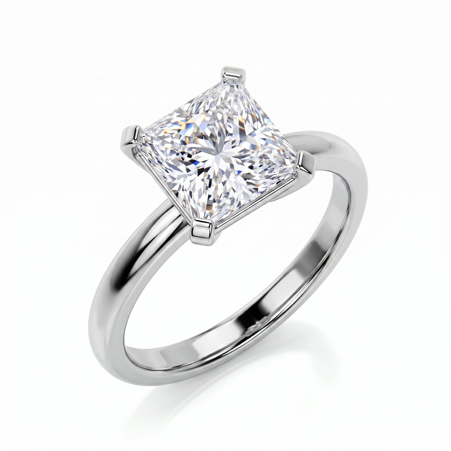 Slender Solitaire Lab Grown Diamond Ring