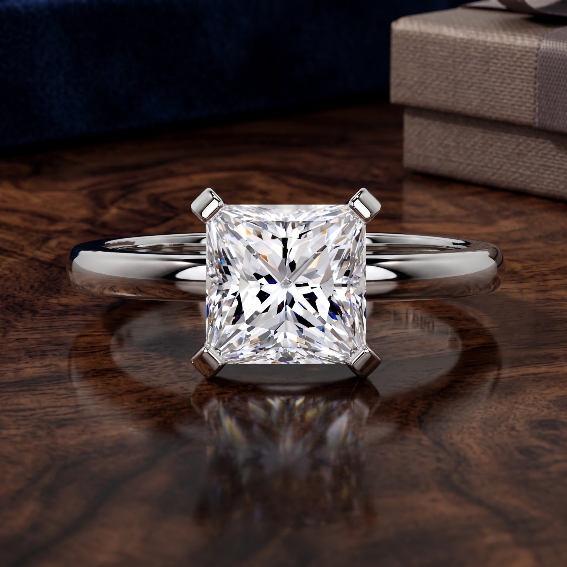 Slender Solitaire Lab Grown Diamond Ring