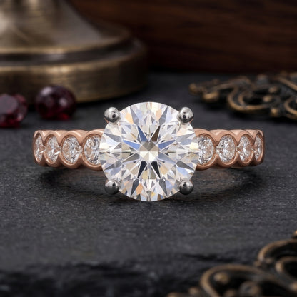 Sweetheart Scallop Solitaire Lab Grown Diamond Ring