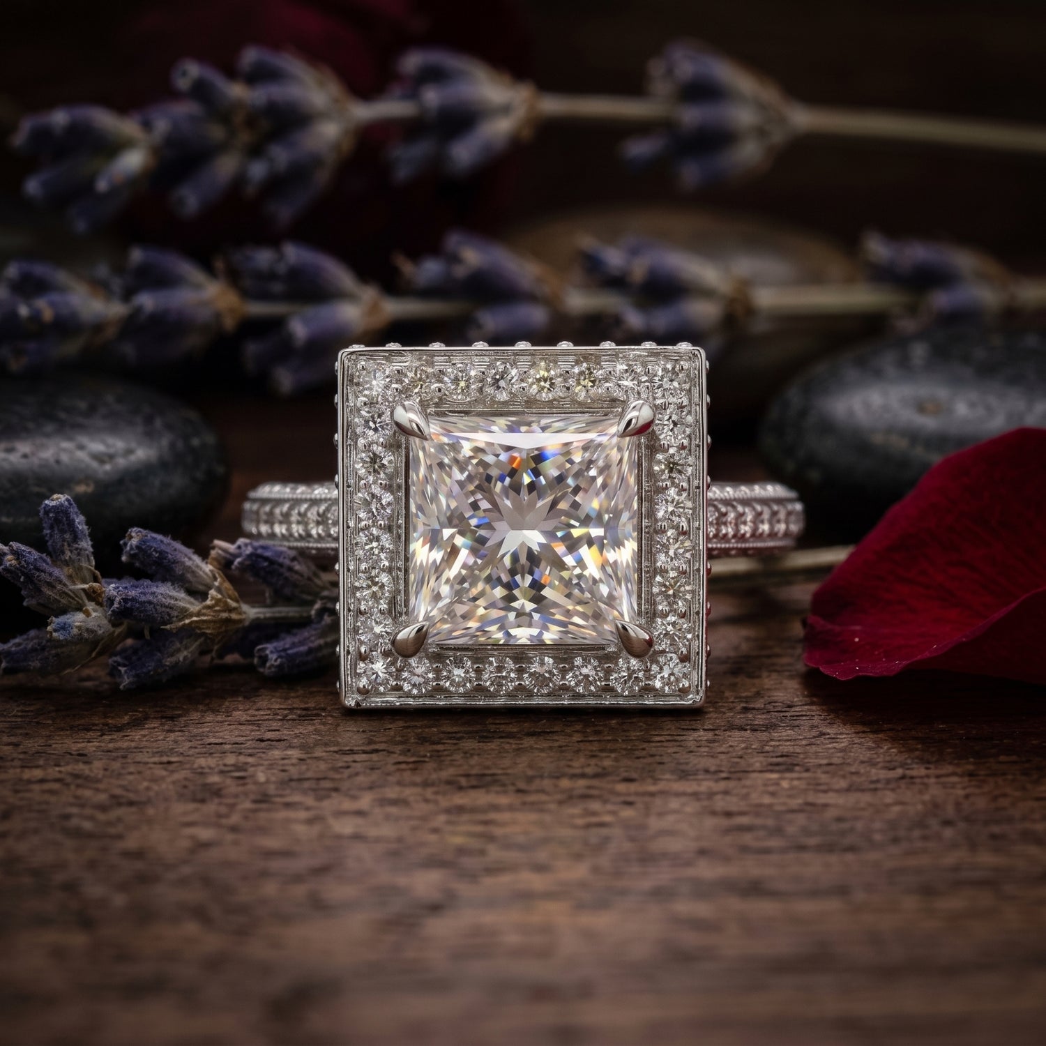Sovereign Square Solitaire Lab Grown Diamond Ring
