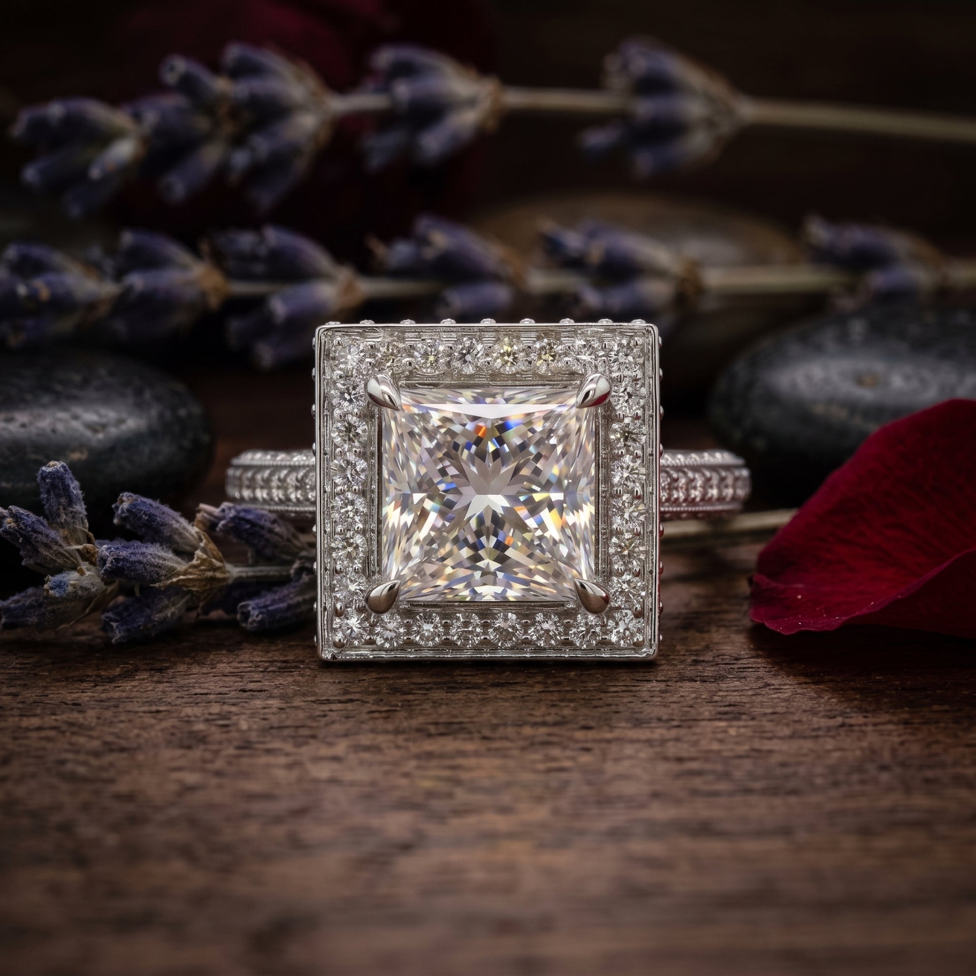 Sovereign Square Solitaire Lab Grown Diamond Ring