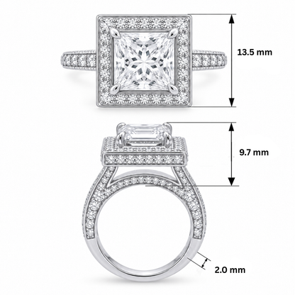 Sovereign Square Solitaire Lab Grown Diamond Ring