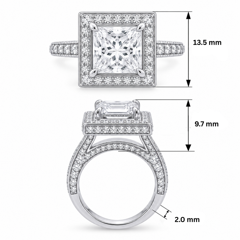 Sovereign Square Solitaire Lab Grown Diamond Ring