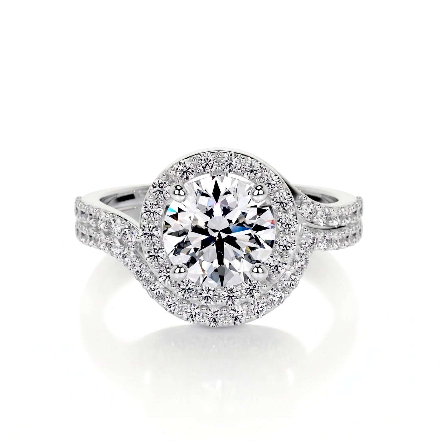 Queen’s Halo Solitaire Lab Grown Diamond Ring