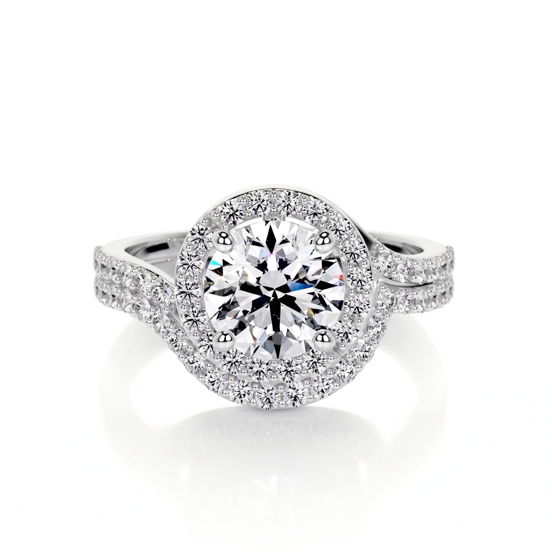 Queen’s Halo Solitaire Lab Grown Diamond Ring
