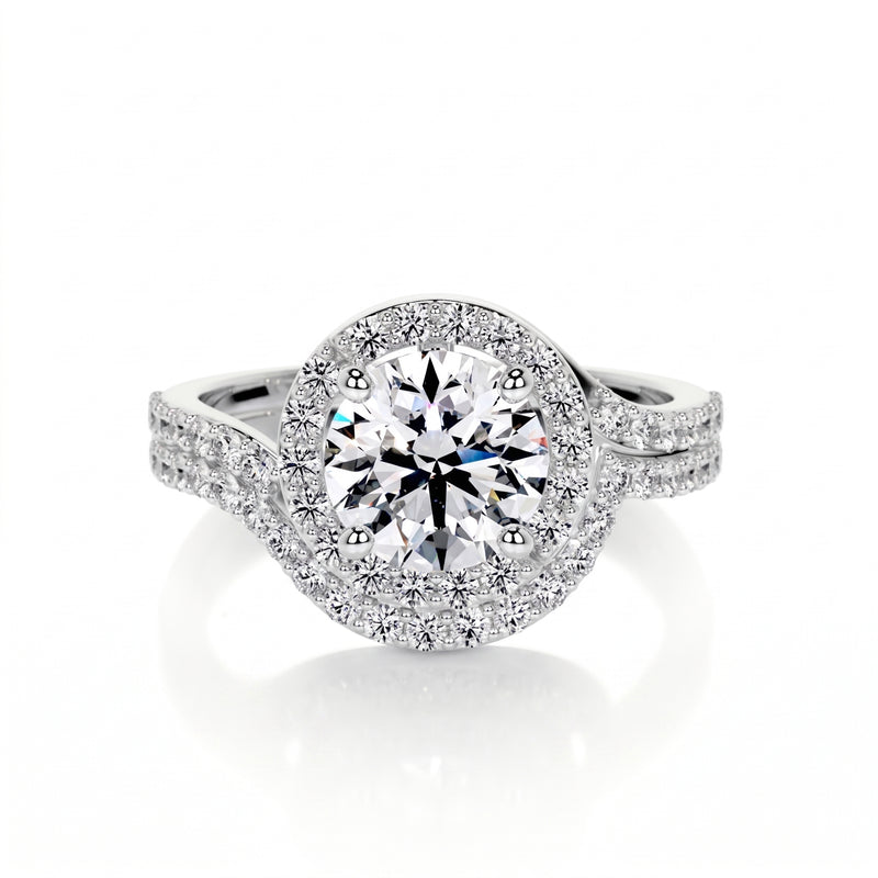 Queen’s Halo Solitaire Lab Grown Diamond Ring