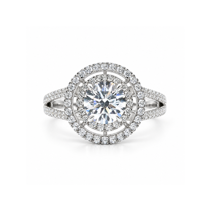 Cosmic Aura Solitaire Lab Grown Diamond Ring